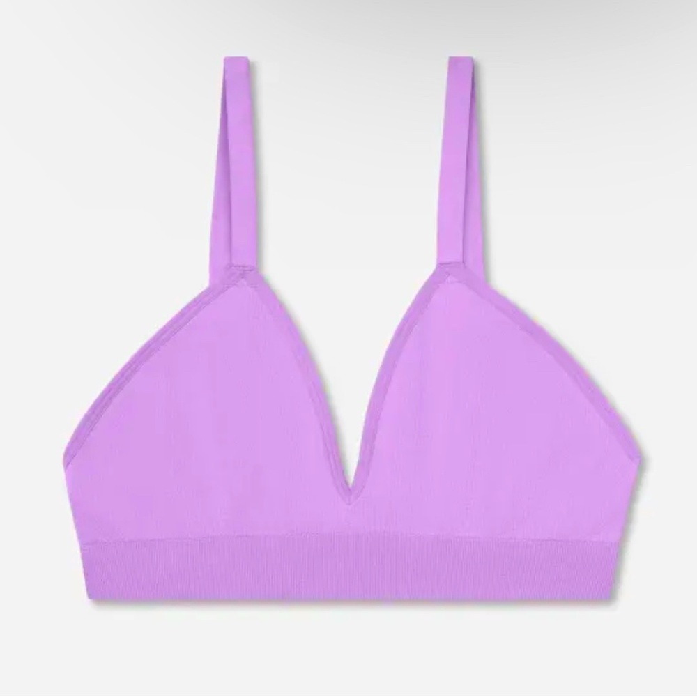 Bombas Women's Seamless Triangle Bralette
Violet orchid 
Size XS/S